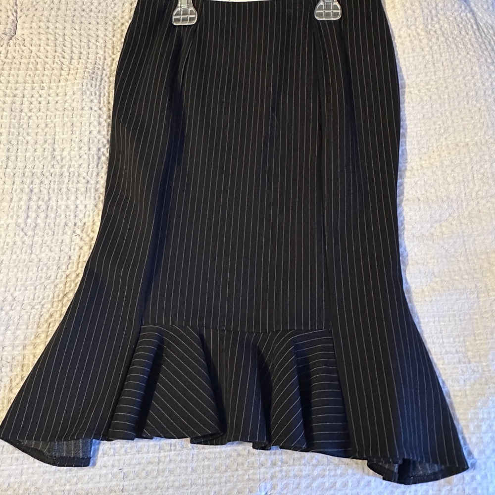Express Black Pinstripe Pencil Skirt